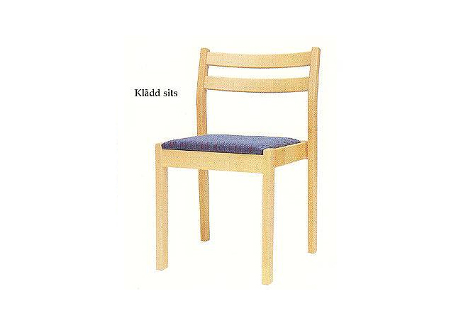 Stol Rolf, stapelbar, klädd sits