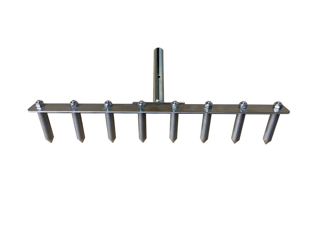 Gravkratta, aluminium  8 runda pinnar - komplett.