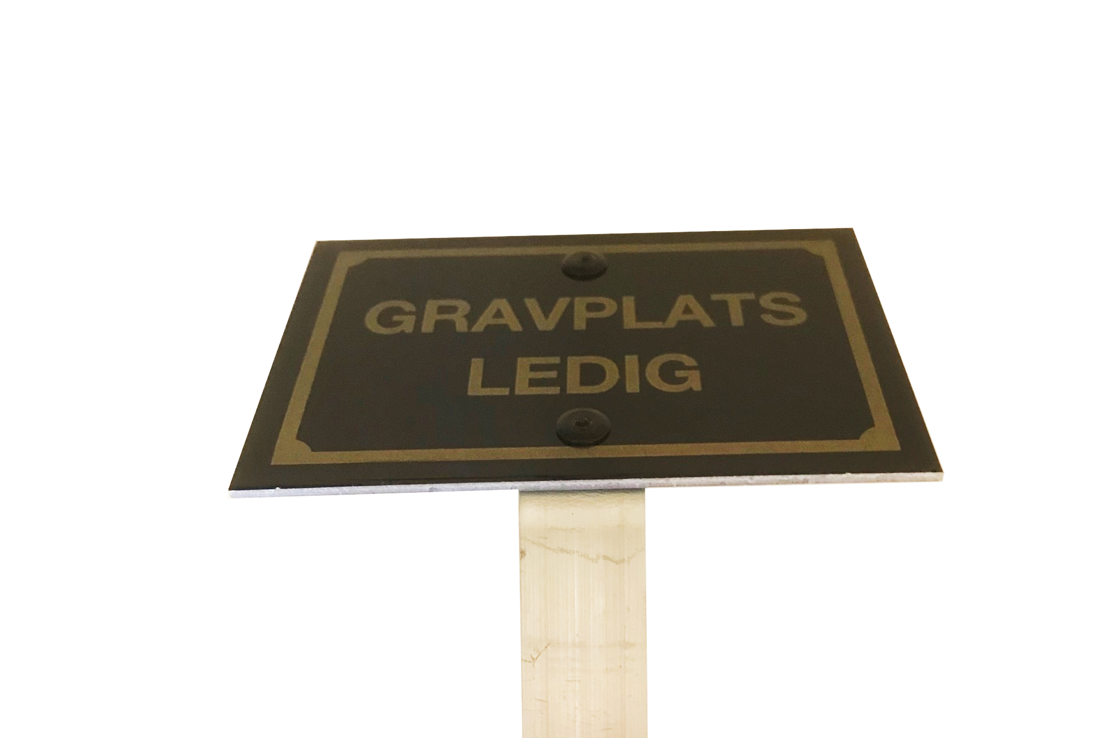 Skylt, Gravplats ledig - 2