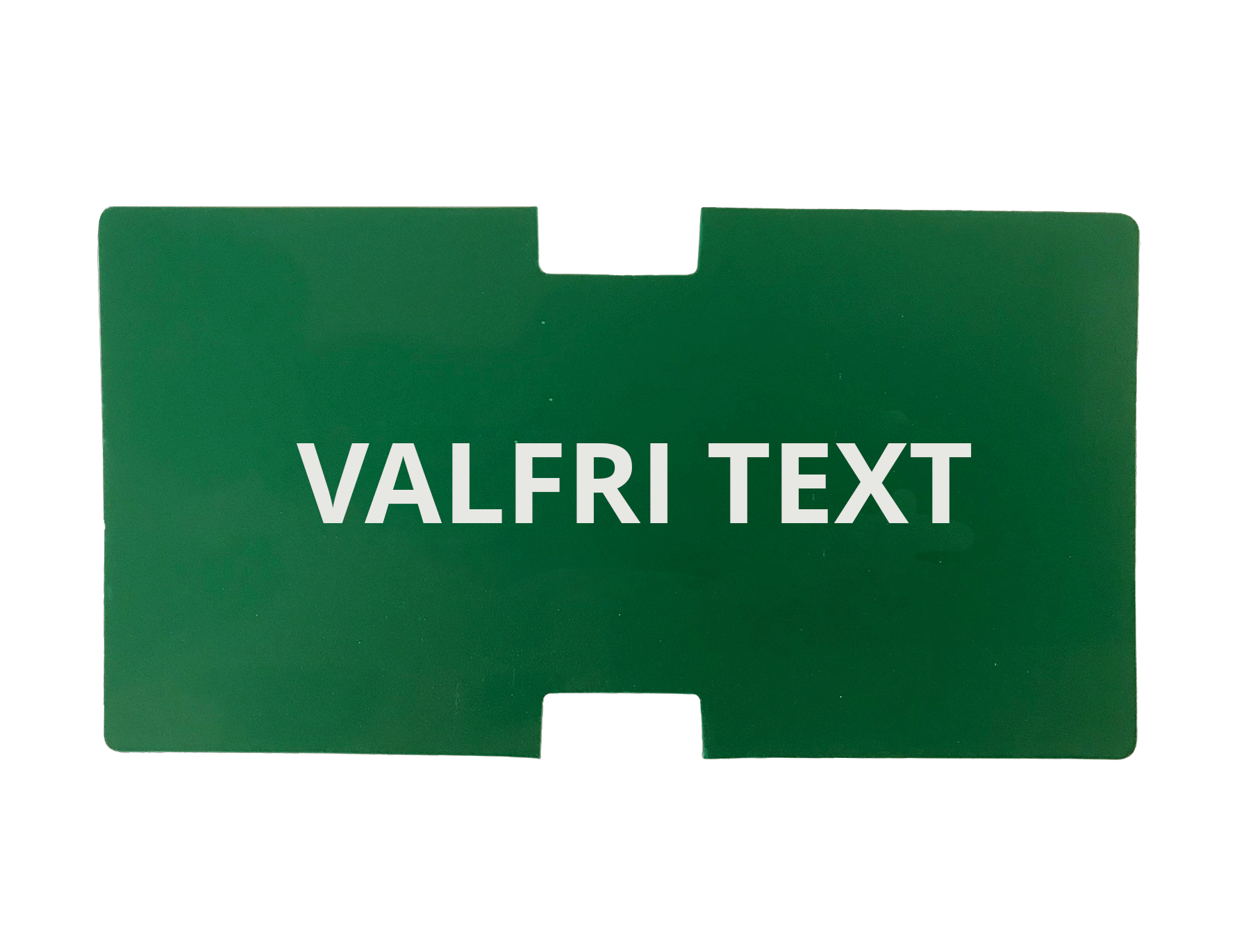 Plastskylt med valfri text