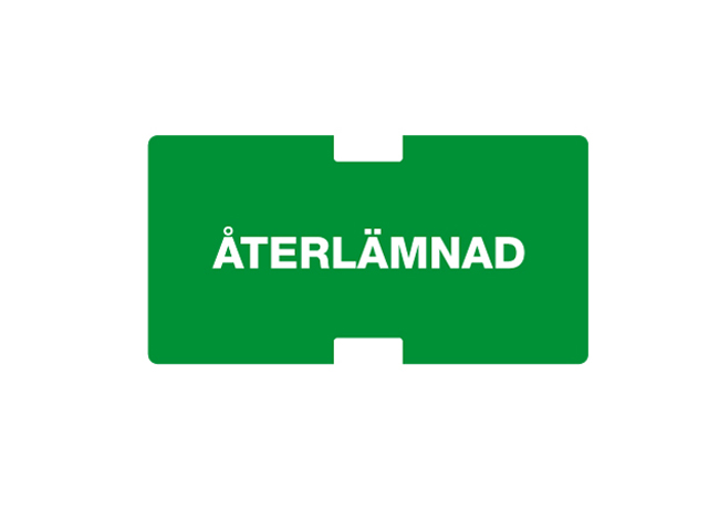 Plastskylt, Återlämnad