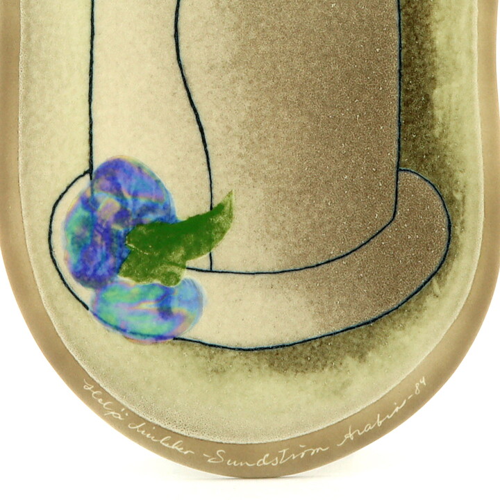 Heljä Liukko-Sundström (1984) Wall Plaque with Flower Pot Motif 39 cm