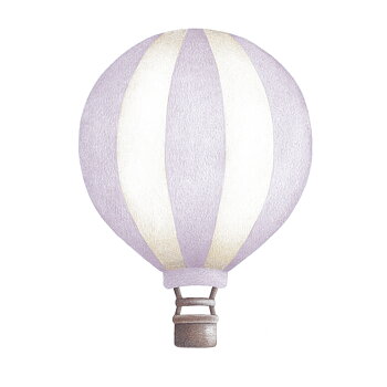 Dusty Lavender Striped Vintage Balloon
