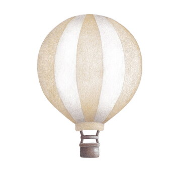 Beige Randig Vintage Luftballong