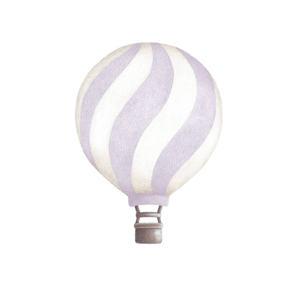 Dusty Lavender Wavey Vintage Balloon