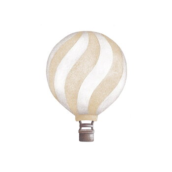 Beige Vågig Vintage Luftballong