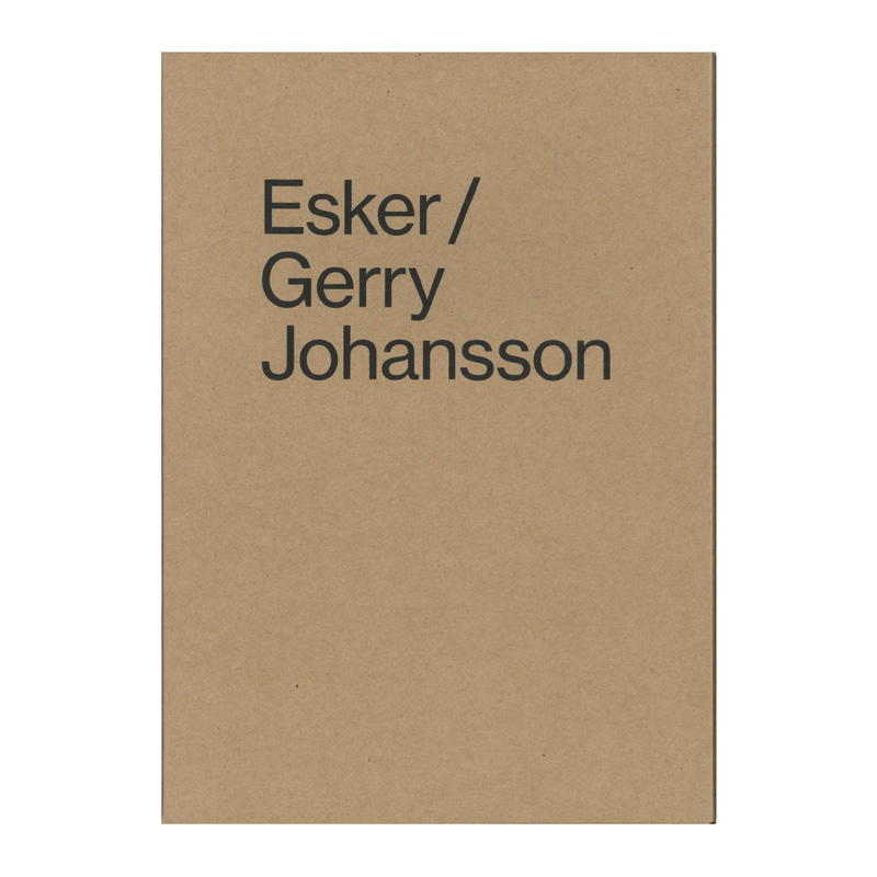 Gerry Johansson: Esker [signed]
