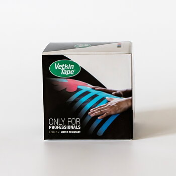 VetkinTape Kinesiologie-Tape für Pferde 6 cm x 5 m schwarz, 1 Rolle und Einzelhandelsverpackung, zur Muskelunterstützung und Rehabilitation von Pferden