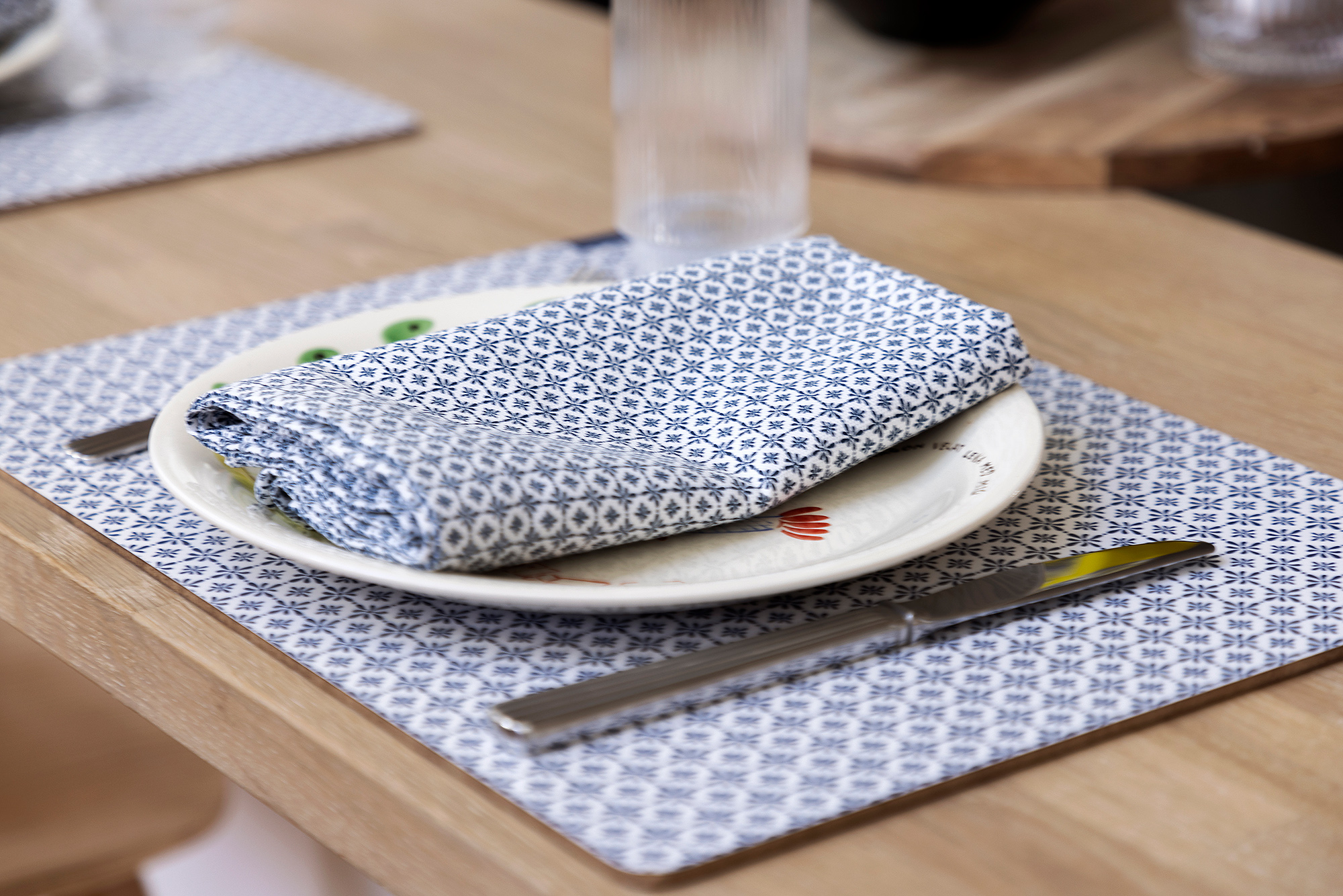 Place mat Destiny in wood Navy - 6