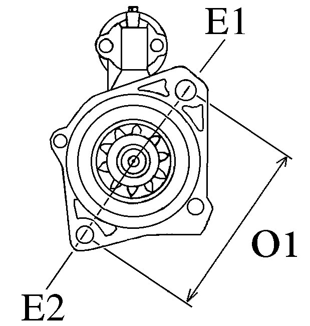 Startmotor 12v 1kw - Yamaha/Hitachi - 5