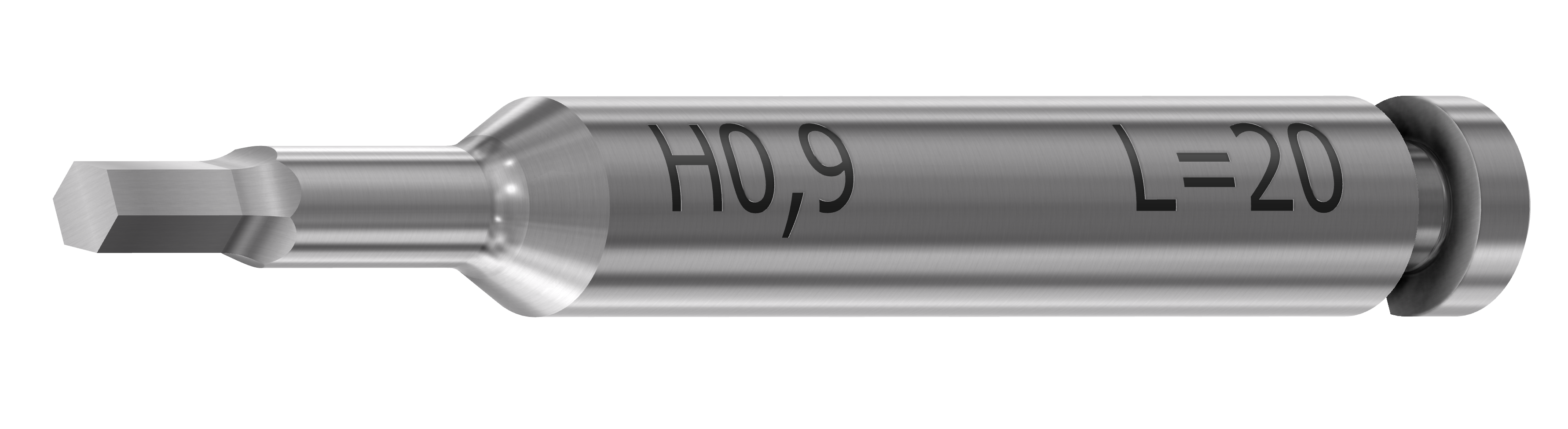 Screwdriver 20mm hex. 0,90mm head