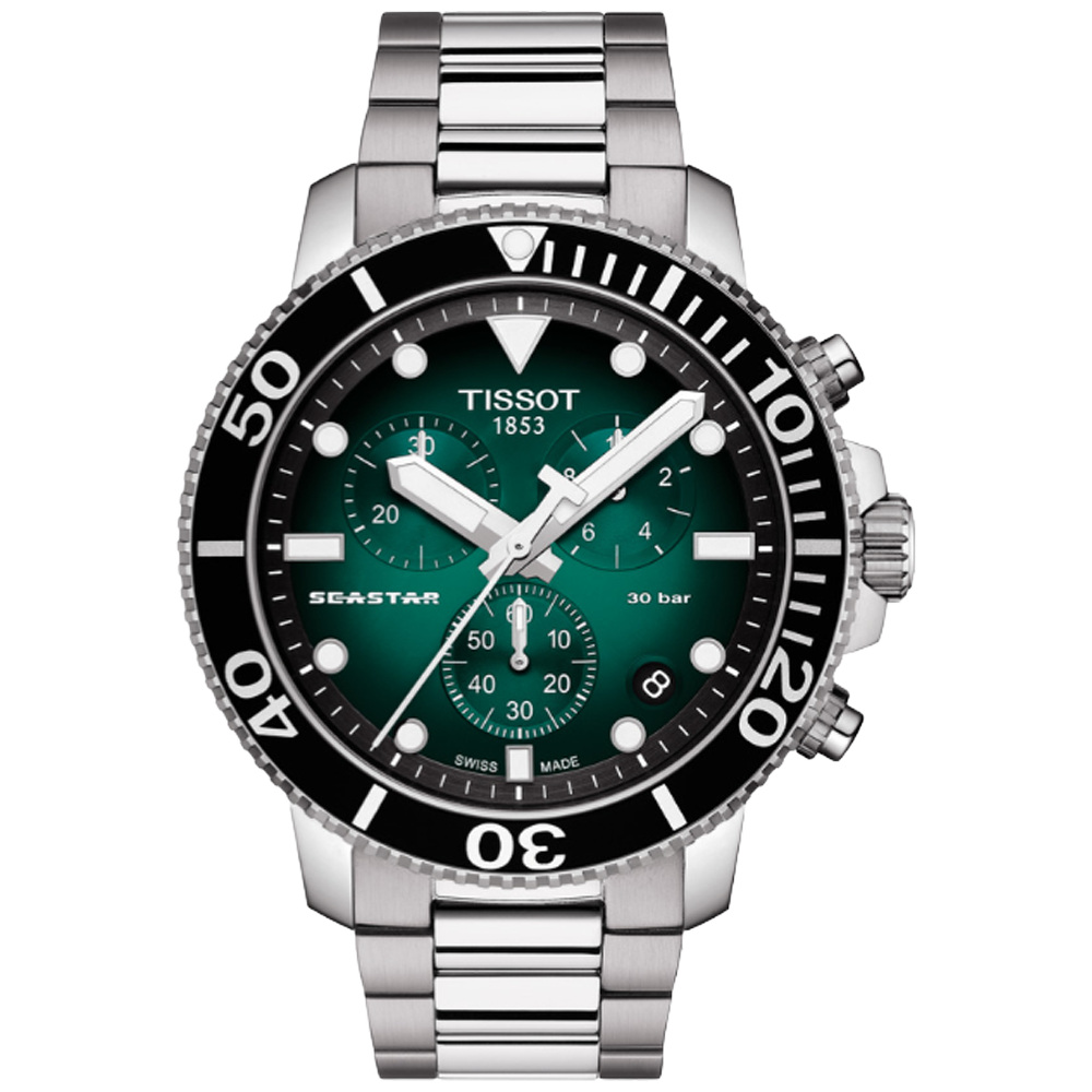 T120.417.11.091.01 Tissot Seastar 1000 Chronograph 45,5 grön