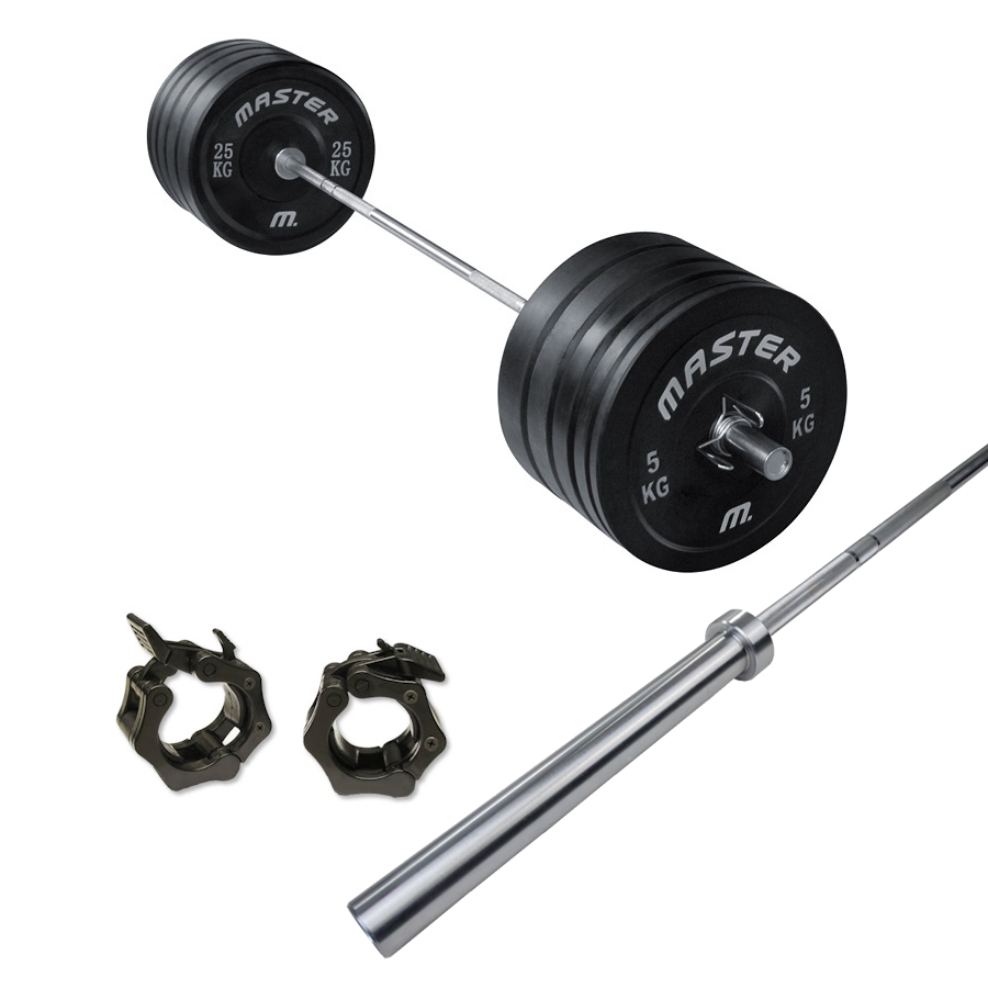 Master Crossfit Set 170 kg med Gym Skivstång