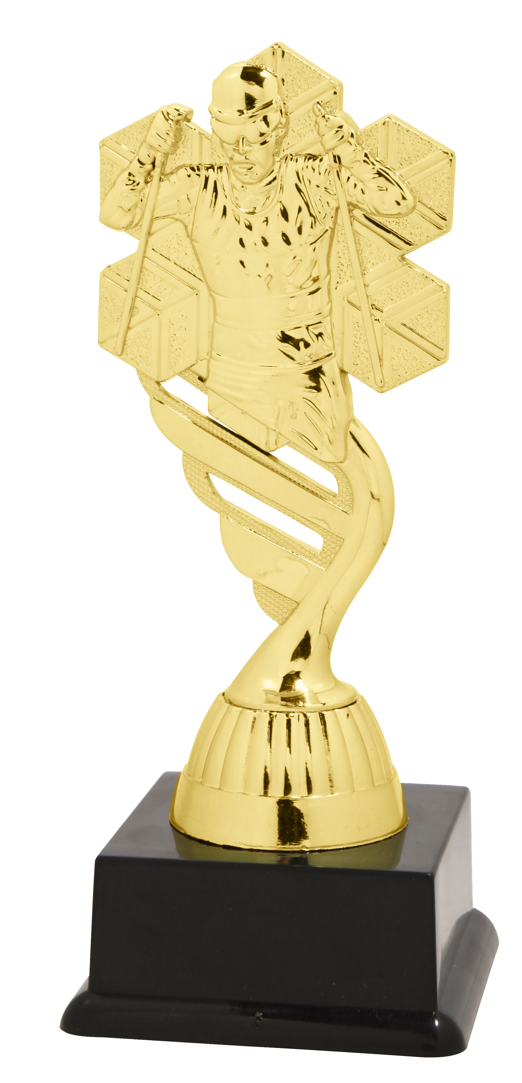 Längskidåkare Guld Statyett - 3 olika storlekar