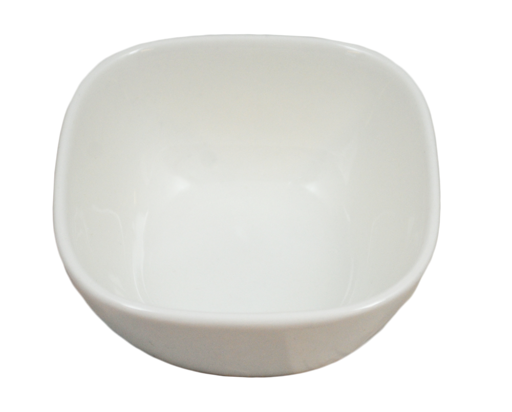 Porslins Skål Kvadrat Rundad Djup - 20 pack - 3