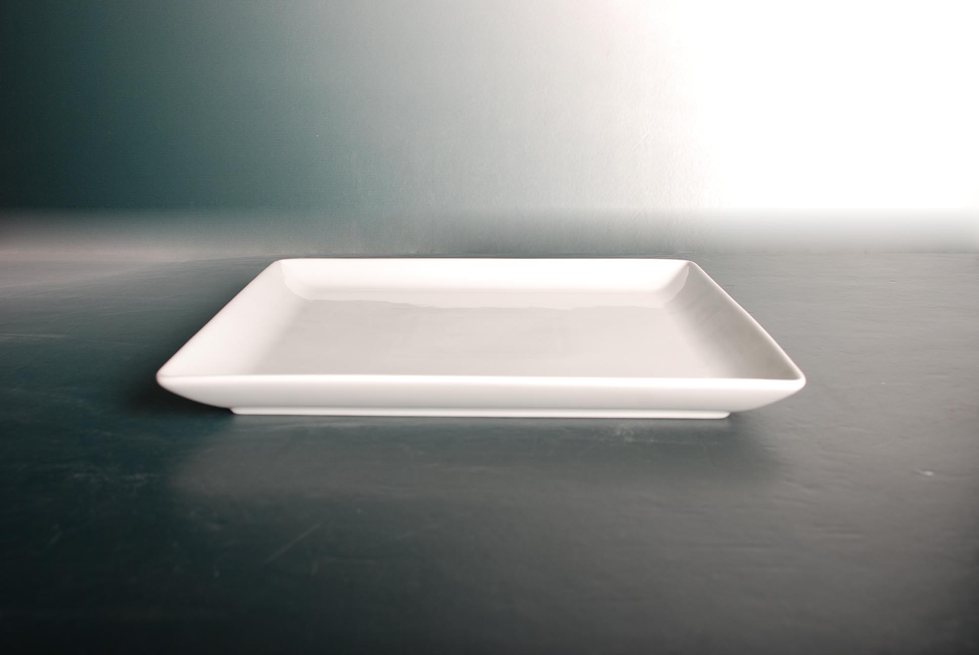 Fyrkantig Porslins Tallrik - Elegant - 6 pack - 4