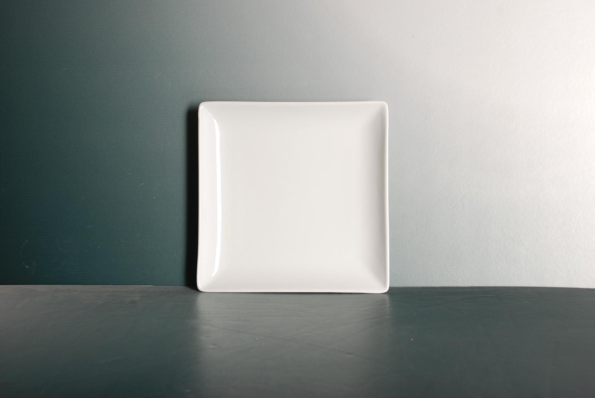 Square Porcelain Plate - Elegant - 12 pack - 4