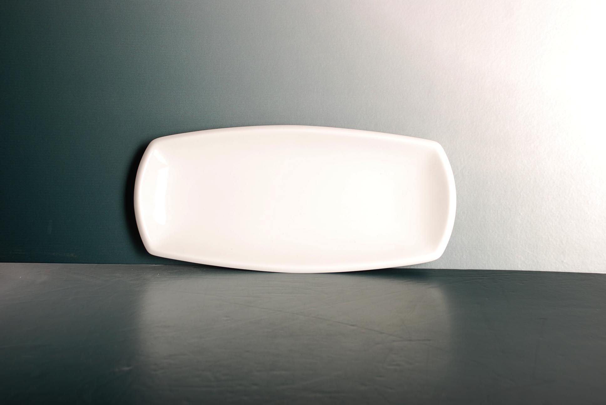 Rectangular Porcelain Plate - Oval - 6 Pack - 4