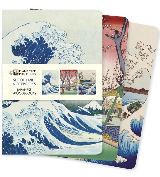 Japanese Woodblocks Midi Notebook Collection