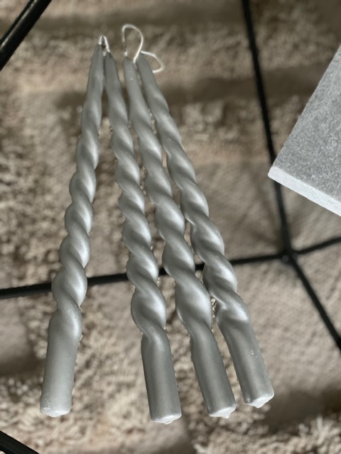 Skruvat ljus  METALLIC SILVER - 4