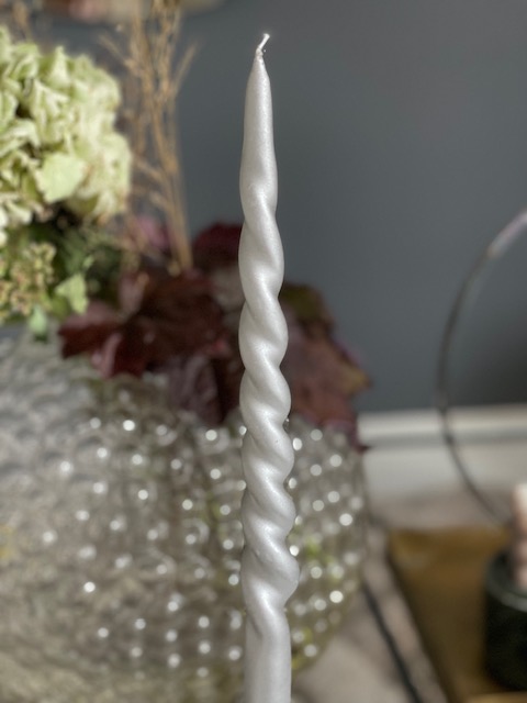 Skruvat ljus  METALLIC SILVER