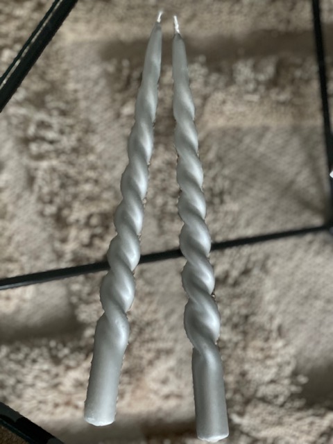 Skruvat ljus  METALLIC SILVER - 2