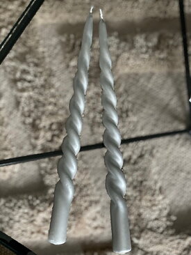 Skruvat ljus  METALLIC SILVER