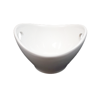 Mini Porcelain Bowl - Handle - 12 pack
