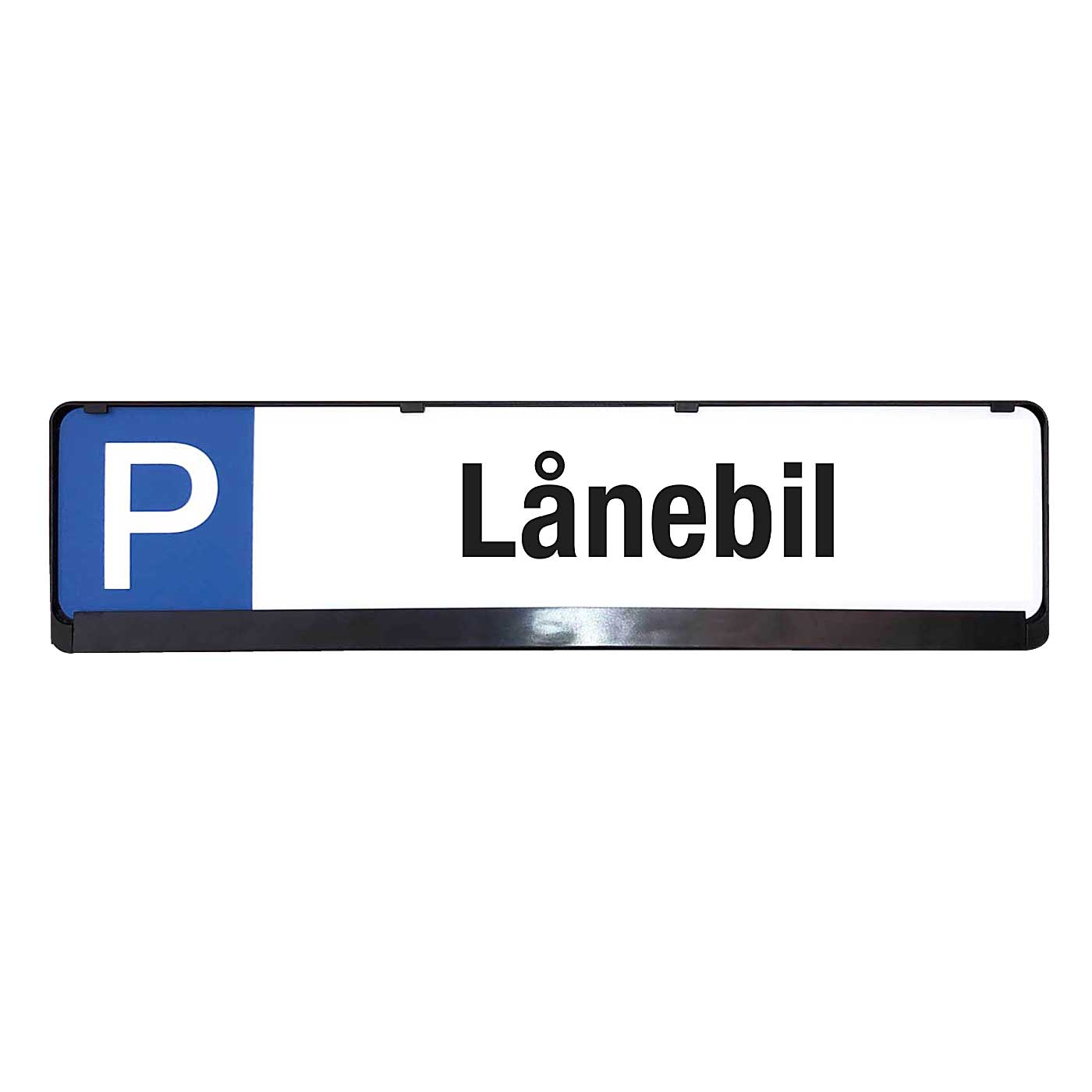 P-skylt Lånebil
