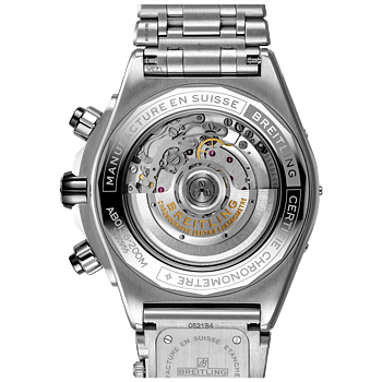 Breitling AB0136251B1A2 Breitling Super Chronomat B01 44 Stål Svart med UTC