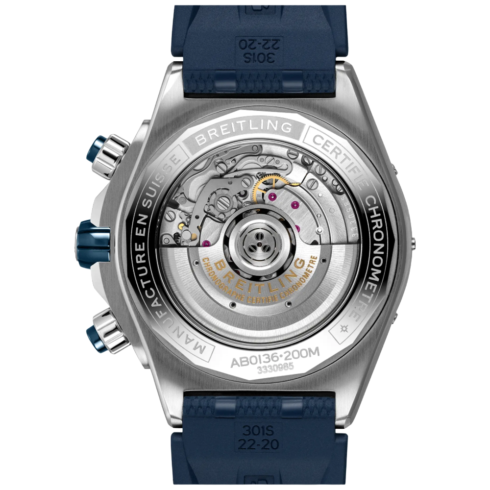 AB0136161C1S1 Breitling Super Chronomat B01 44 blå baksida