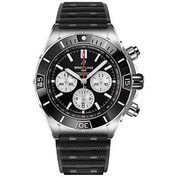 Breitling AB0136251B1S1 Breitling Super Chronomat B01 44 stål svart gummiband