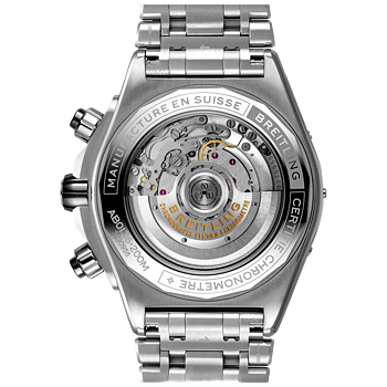 Breitling AB0136251B1A1 Breitling Super Chronomat B01 44 stål svart baksida