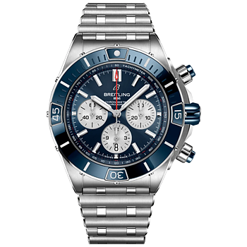 Breitling AB0136161C1A1 Breitling Super Chronomat B01 44 stål blå