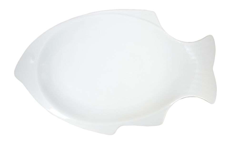 Fish Porcelain Plate / Barrel Large - 6 pack - 2