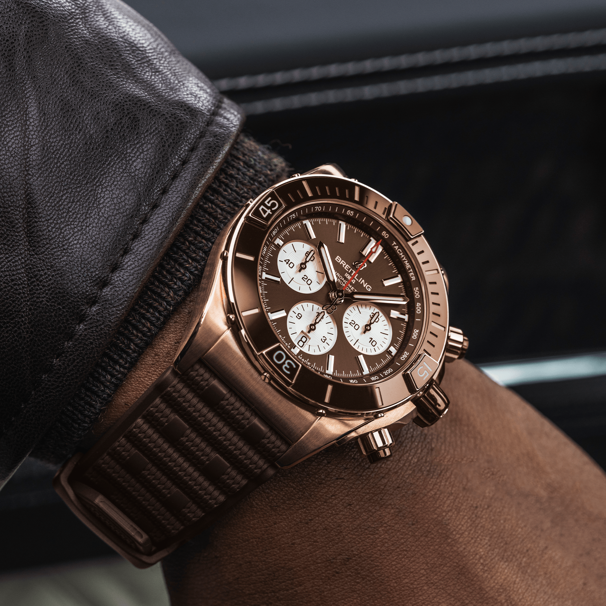 Breitling RB0136E31Q1S1 Breitling Super Chronomat B01 44 18 K rosé handled