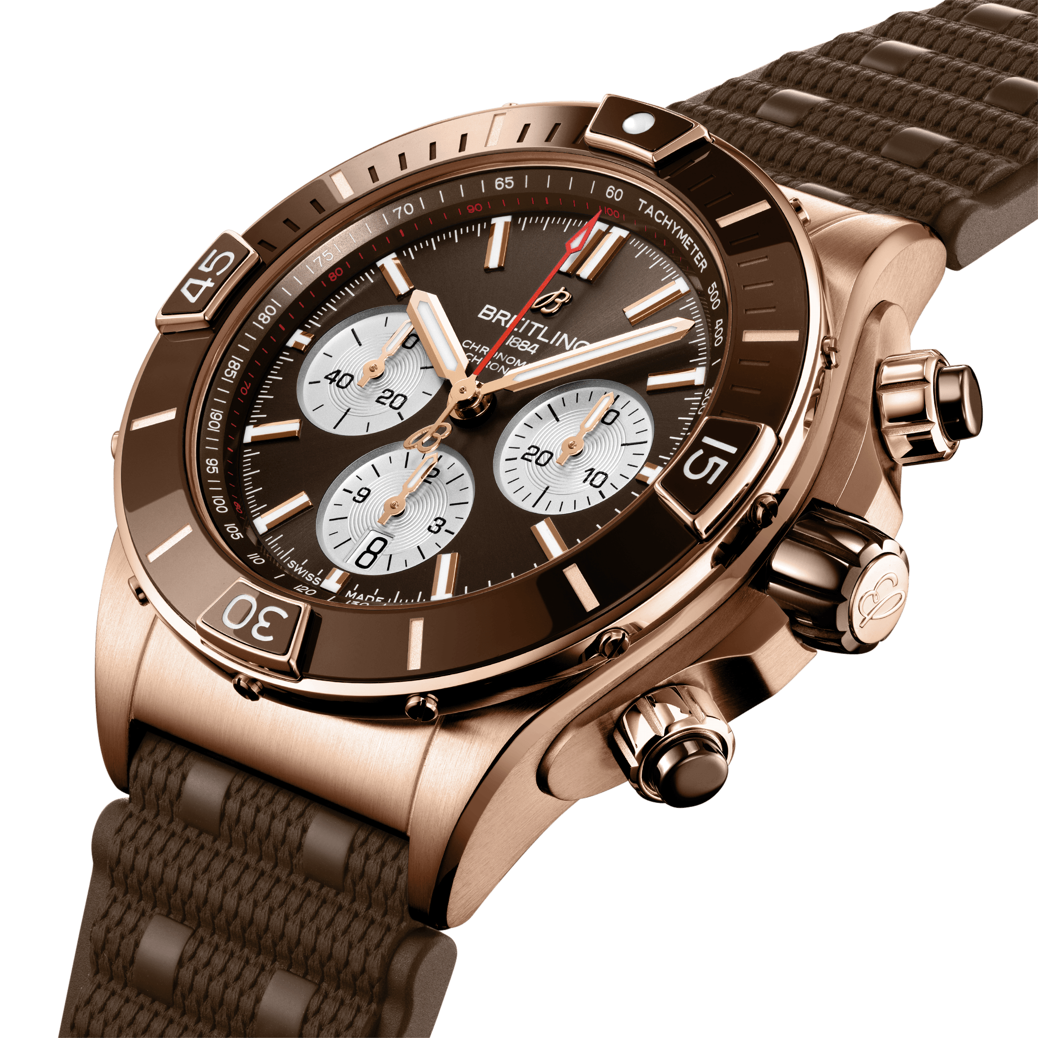 Breitling RB0136E31Q1S1 Breitling Super Chronomat B01 44 18 K rosé sidobild