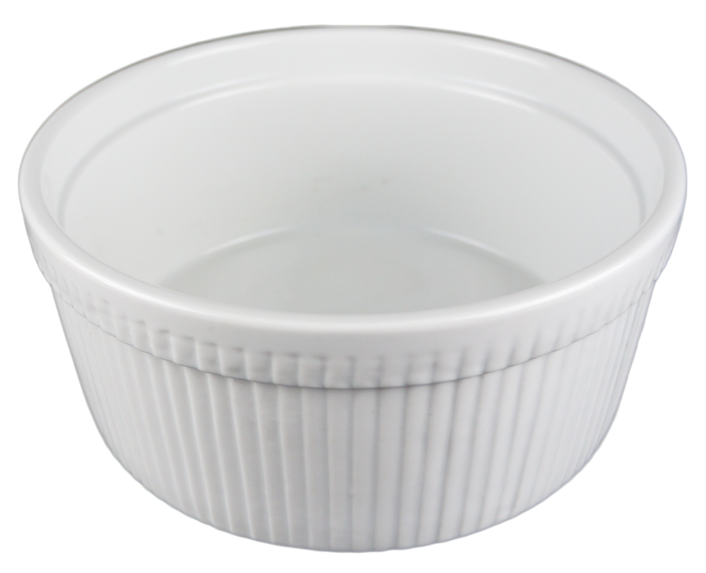 Stor Suffléform i Porslin- 4 Pack