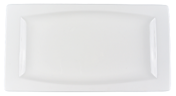 Rectangular Porcelain Dinner Plate Oblong - 8 pack