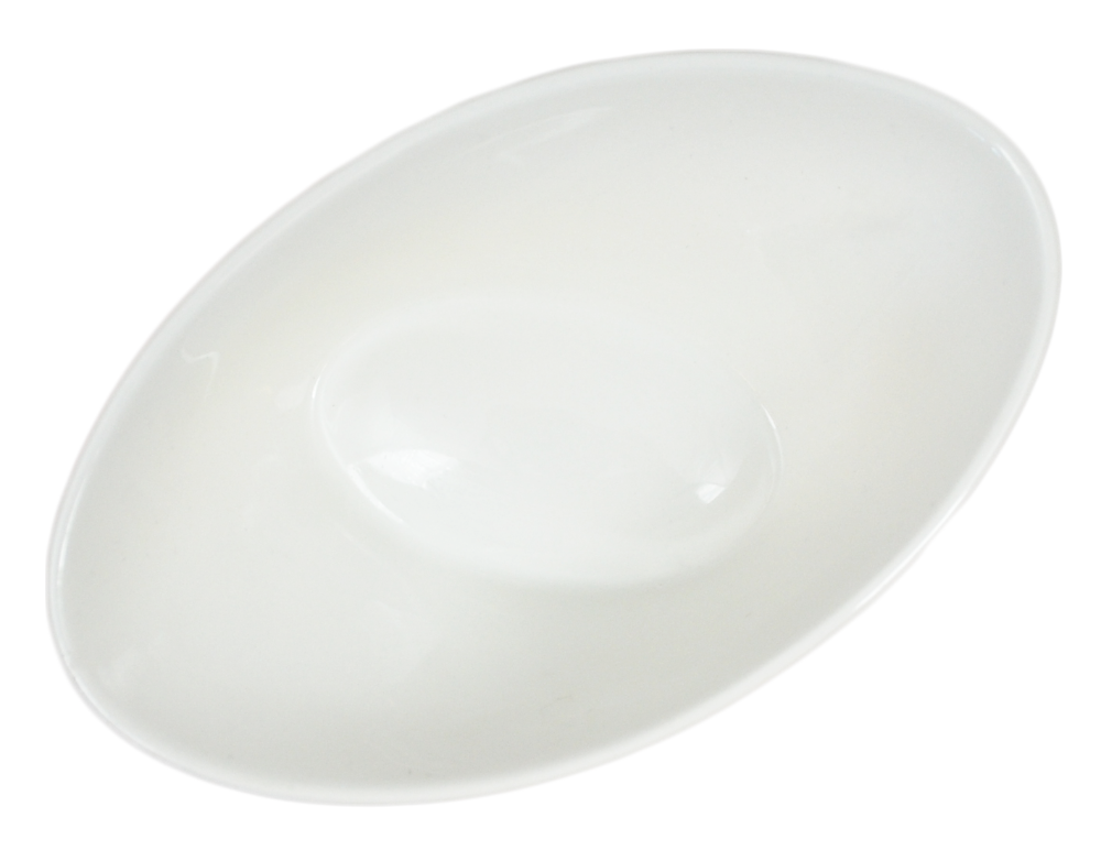 Porcelain Bowl Oval Unusual Shape - 6 pack - 3