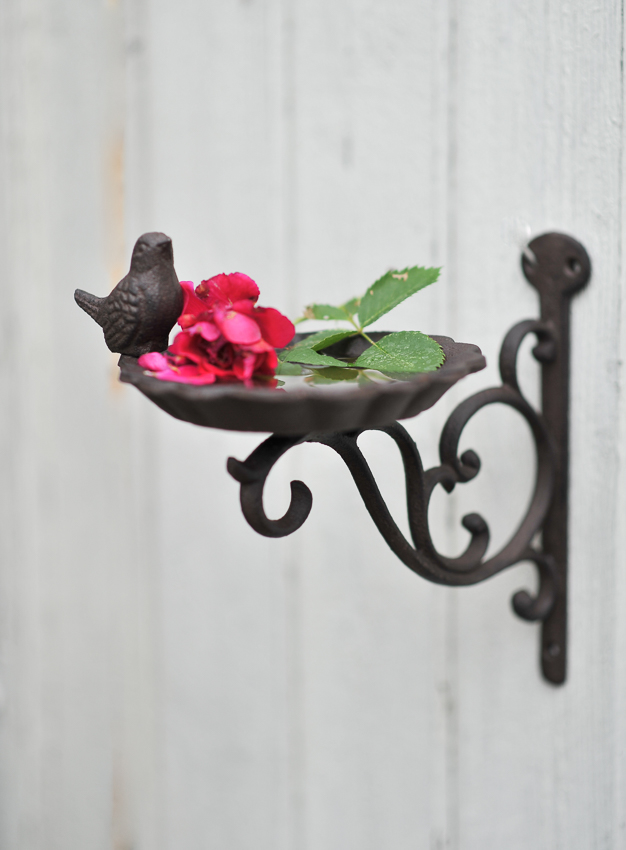 Bird bath - Bird table with wall bracket - 25x22 cm