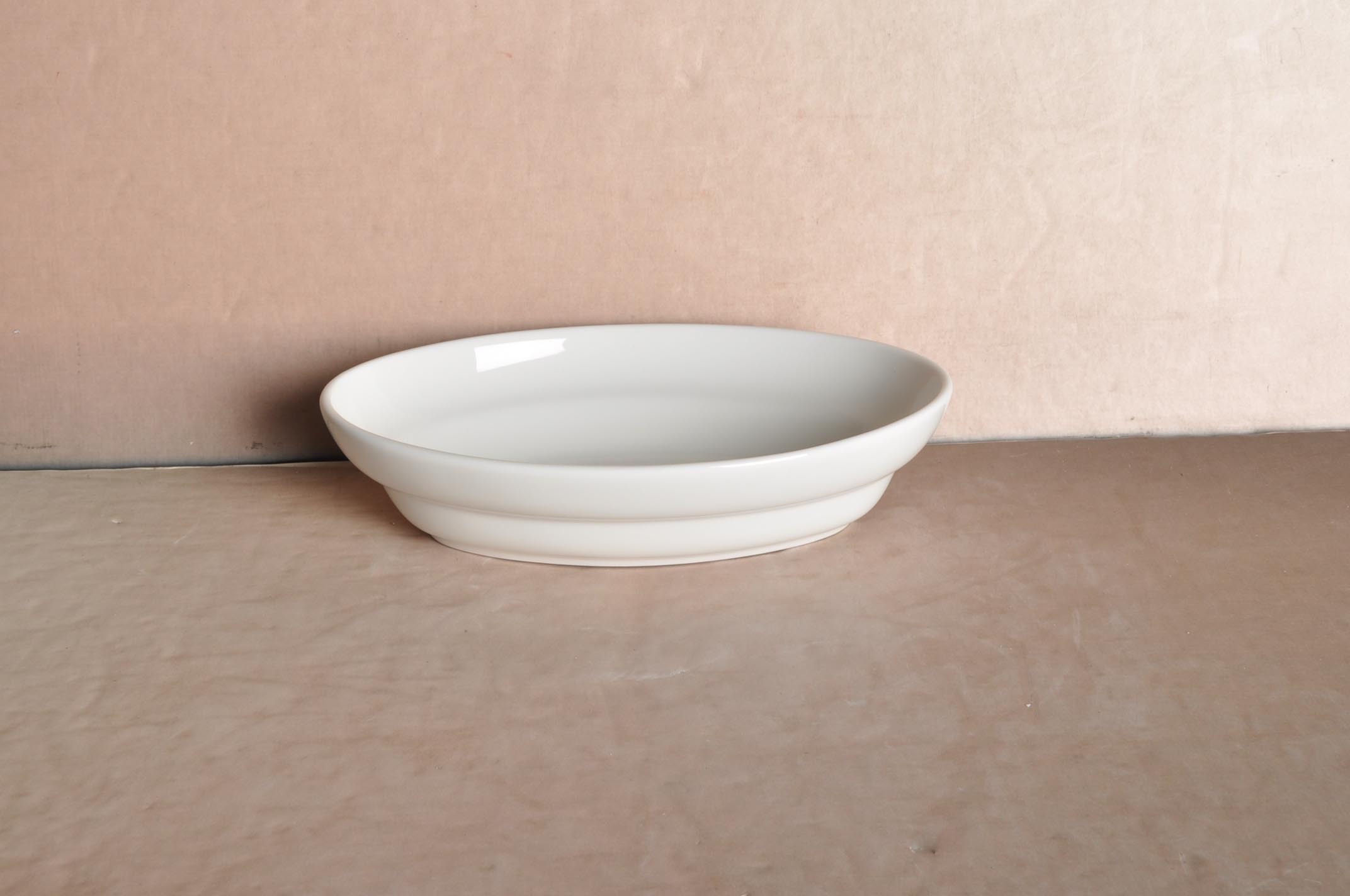 Liten Porslins Skål - Oval Rundad Kant - 6 Pack - 2