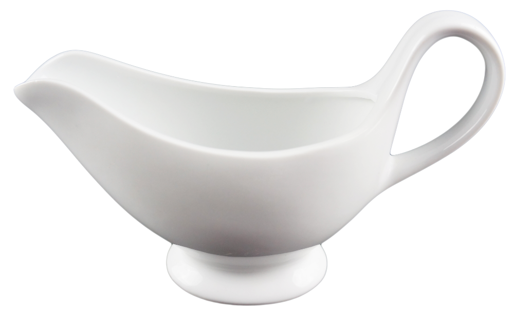 Porcelain gravy boat larger - 6 pack