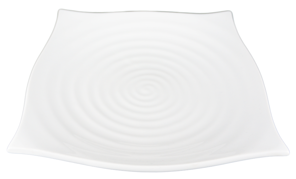 Square Porcelain Plates - Large Waves - 4 pack