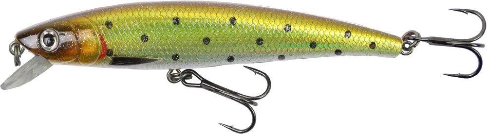 Det perfekta betet för lax- och öringtrolling. Fungerar givetvis lika bra att spinnfiska abborre och gädda med. 9cm dilen