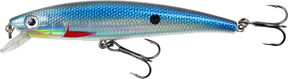 Det perfekta betet för lax- och öringtrolling. Fungerar givetvis lika bra att spinnfiska abborre och gädda med. 9cm blue herring
