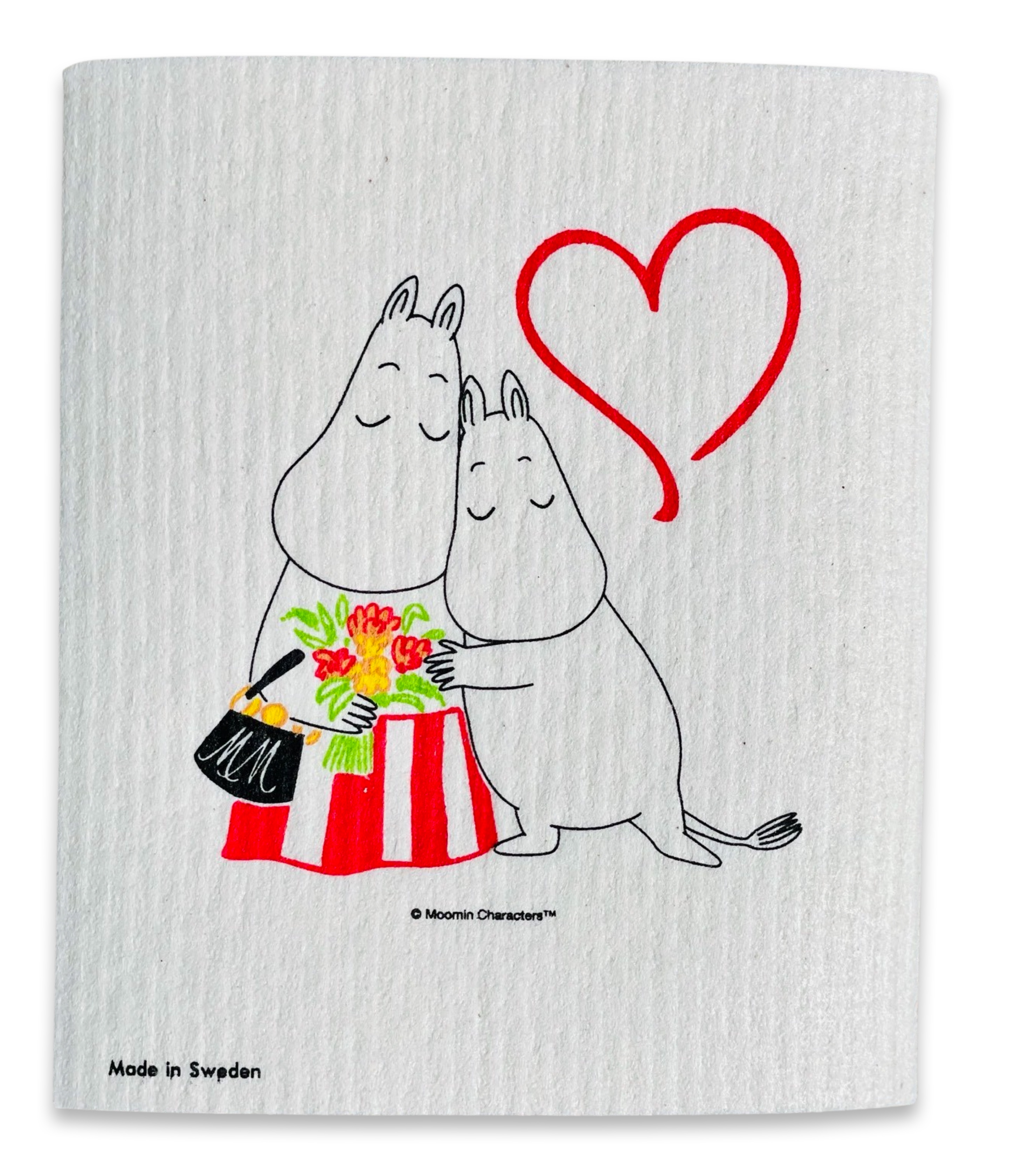 Moomin Dishcloth - Moominmamma & Moomintroll White