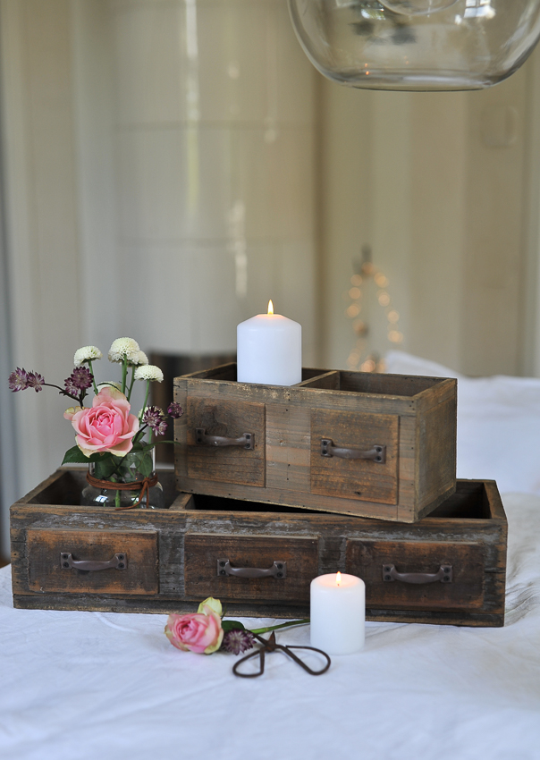 Wooden box with handles - Box - Triple - 55.5 cm - 2
