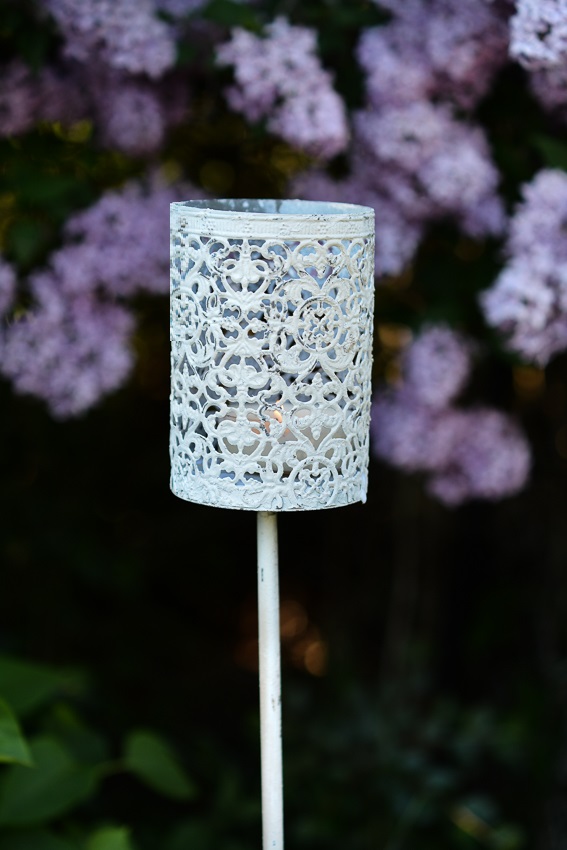 Lykta på stång - Cream - 91,5 cm - 2