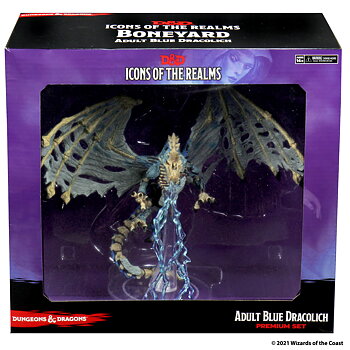 D&D Icons of the Realms Miniatures: Boneyard Premium Set - Blue Dracolich